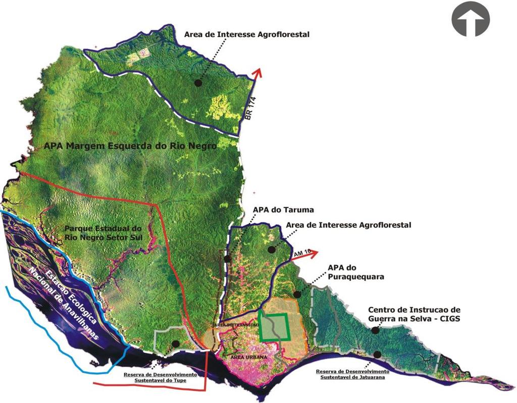 Localização da APA Tarumã/Ponta Negra, inserida na Figura 2.
