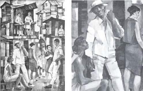 Fig. 33 João Rocha de Sousa, O Morro: Prova de Conclusão do Curso Superior de Pintura, 1961, óleo sobre madeira 380.