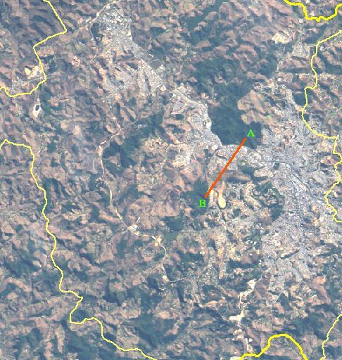 Para o mapeamento da temperatura estimada do município de Juiz de Fora, foi utilizada a imagem da banda 6 do satélite Landsat 5, de 02 de agosto de 2007 a partir das imagens disponíveis pelo INPE.