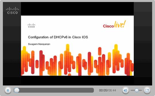 DHCPSERVER#show running-config hostname DHCPSERVER ipv6 dhcp pool dhcpv6 --- The DHCP pool is named "dhcpv6.