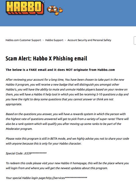 Phishing scam http://www.hoax-slayer.