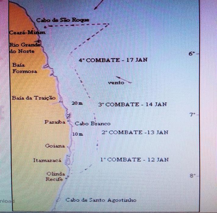 A Batalha Naval de 1640 Os holandeses, por sua vez, conseguiram manter o domínio do mar e se aproveitaram dele para bloquear os principais portos e atacar o litoral do Nordeste do Brasil, expandindo