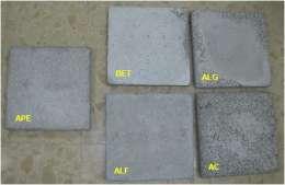 Soluções construtivas testadas 5 tipos de argamassa ALF argila expandida, dimensão 2/4mm ALG - argila expandida, dimensão 3/8mm AC cortiça expandida, dimensão 3/10mm APE