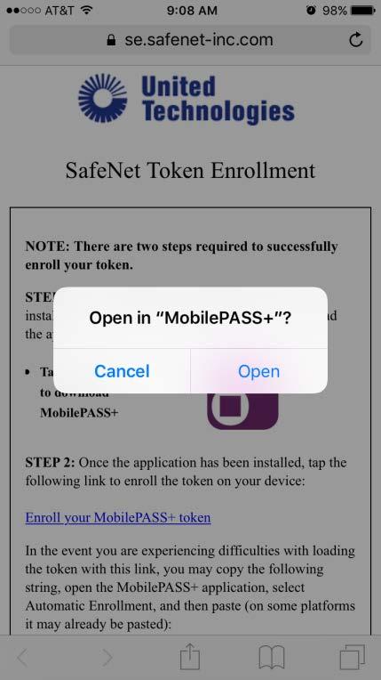 Se lhe for pedido, introduza as suas credenciais de ID Apple. Passo 3: Transferir a aplicação MobilePASS+ a. Toque no ícone de nuvem para iniciar a transferência.