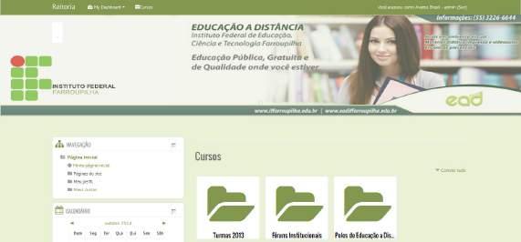 Digite seu usuário e senha. Observação: teremos como exemplo o curso de capacitação de Moodle 2.7.