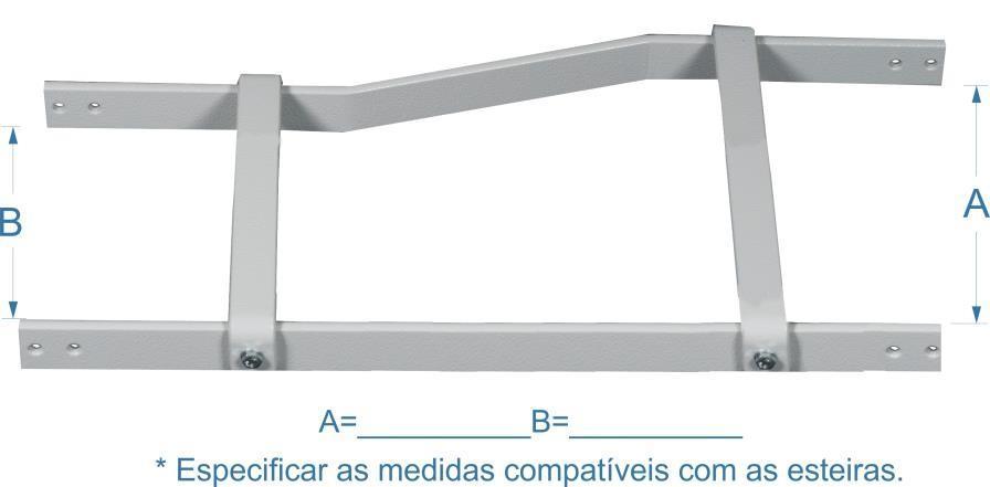 ASTM A36 de 25,4 x 6,35mm REDUÇÃO A ESQUERDA Longarinas:  ASTM A36 de 25,4 x 6,35mm