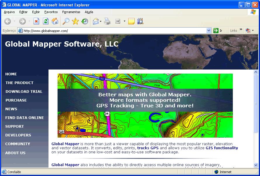 Global Mapper - Software free para visualização de