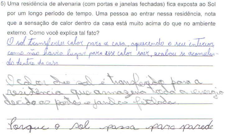 53 por meio das paredes, mas não esclarecem como ocorre esta transferência. A Figura 15 apresenta as respostas dos estudantes E 6, E 11 e E 19.