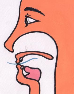 Blow air until your lower lip slides off your upper teeth. Sopre ar até seu lábio inferior escorregar de seus dentes superiores. II.