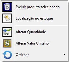 Aba: PRODUTOS Acessa janela PESQUISA DE PRODUTOS, na qual pode ser pesquisado o produto para ser incluído no orçamento ativo. Observe que, no campo, existe o texto QTDE * CODIGO.