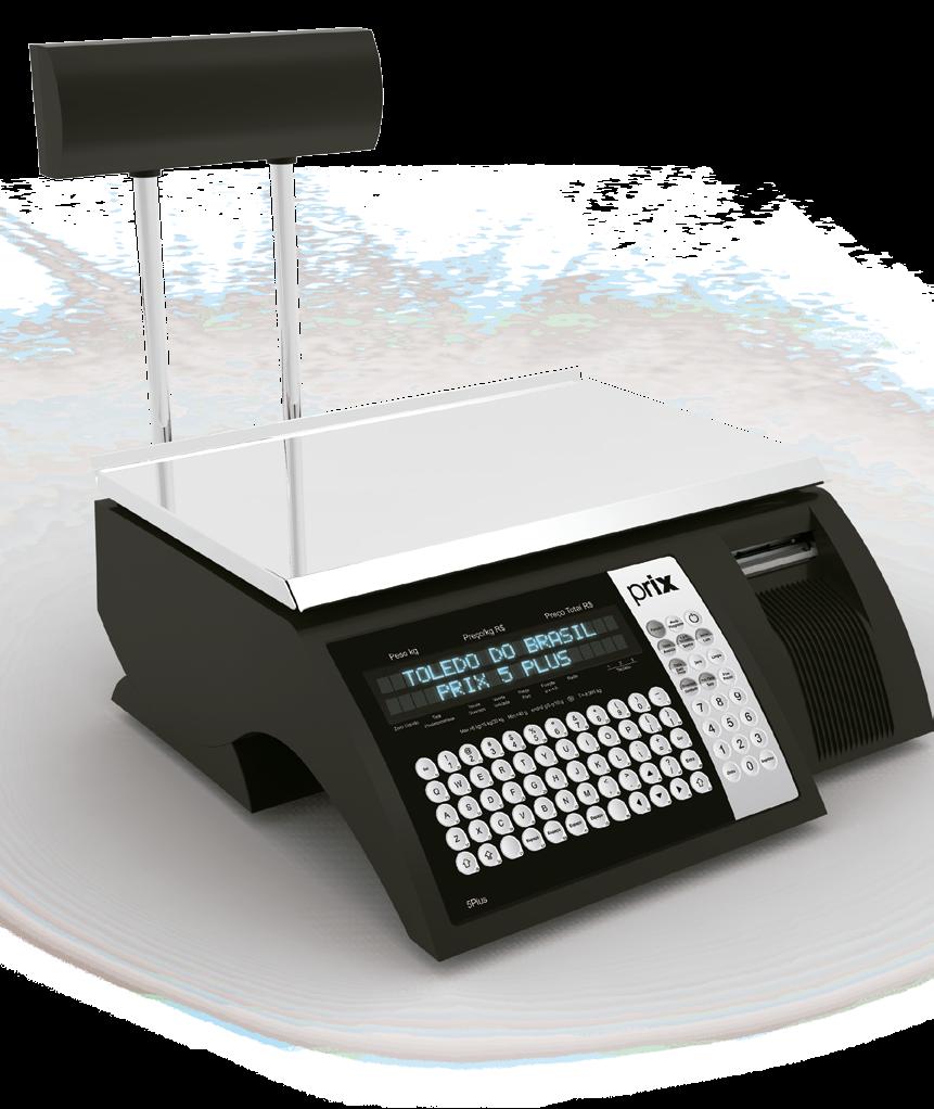 TORRE 5 Plus - Balança computadora com impressora integrada O sistema de hastes duplas eleva a visualização do mostrador, flexibilizando o posicionamento da 5 Plus no balcão de venda e favorecendo o