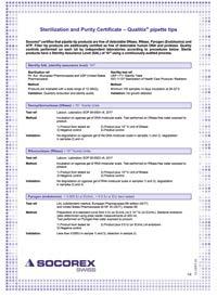 Material garantido sem metal e não citotóxico, eliminando possíveis interferências. Nível bioproof A linha Qualitix está isenta de DNase, RNase, Pirogénio (Endotoxinas) e ATP detetáveis.