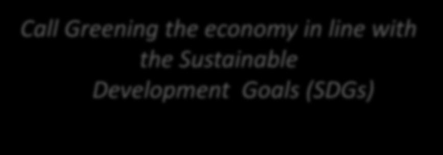 Orientações Programa de Trabalhos 2018-2020 Call Building a low-carbon, climate resilient future: Climate action in support of the Paris Agreement Call Greening the economy in line with the