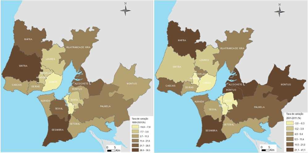 DIAGNÓSTICO População Crescimento Populacional na Área Metropolitana de Lisboa 1991-2001 2001-2011 EDUCAÇÃO Um índice de envelhecimento dos mais baixos da Grande Lisboa Taxa de crescimento natural