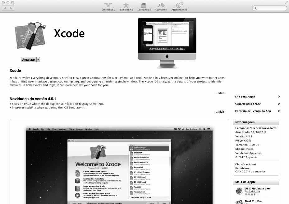 2 Site do Xcode.