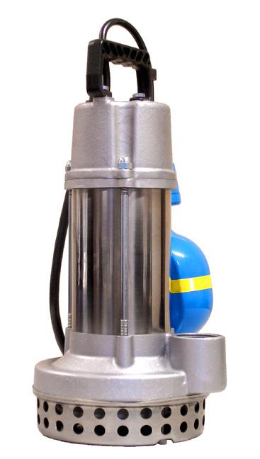 Bombas Submersíveis para Drenagem e Esgotamento Aplicações: Residencial Predial Industrial Agrícola DS-9 Rotor semiaberto em Noryl Motor refrigerado a óleo atóxico Profundidade de imersão: 5m Cabo