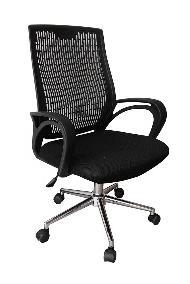 492,46 Cadeira de escritório giratória, base cromada, estrutura em PP e assento revestido em tela mesh. Prof.
