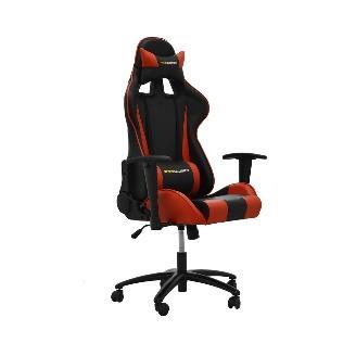 2981 Preto e Vermelho SPEED Cadeira de escritório girátoria, estofada em PU preto com detalhes em tela mesh, com ajuste de altura e função relax.