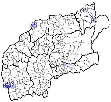 Caraterização e Diagnóstico Mobilidade: rede ciclável Ciclovia Ecovia Ecopista (km) (km) (km) Arcos de Valdevez 0 4,5 0 Caminha 0,8 3,3 0 Melgaço 0 0 0