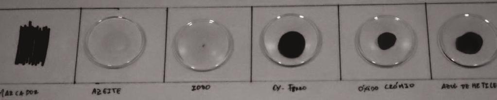 Figura 13. Teste de resistência: a) à manchas em placas não polidas; b) ao ataque químico em placas não polidas. Figura 14.