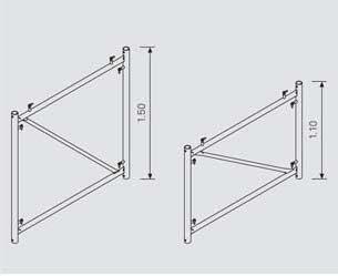 Sistemas de Cimbres Figura 22 Bastidores com elementos diagonais de contraventamento [15] Os sistemas de cimbres modulares