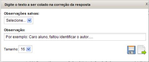 Lupa: Amplia a visualização de partes especificas da avaliação, facilitando a leitura, conforme a sua necessidade.