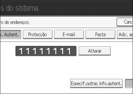 Registar Endereços e Utilizadores para Funções de Scanner Apagar um Código de Utilizador De seguida é descrito o procedimento para eliminar um código de utilizador.