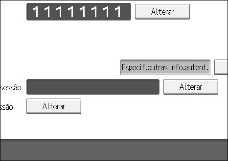 Registar Endereços e Utilizadores para Funções de Scanner H Prima [Alterar] em Nome de utilizador de início de sessão. I Introduza o nome de utilizador de início de sessão e, em seguida, prima [OK].