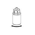 6. Rode suavemente o frasco para injetáveis do produto com o adaptador transparente acoplado até que a substância esteja completamente dissolvida. Não agite. APROVADO EM 6 7.
