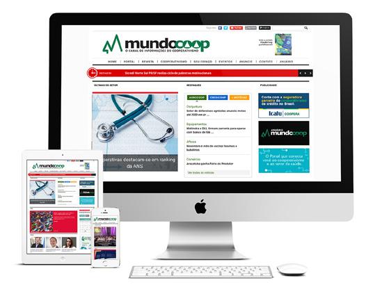 PORTAL MUNDOCOOP UM ESPAÇO WEB, COM CONTEÚDO DINÂMICO E CONSTANTEMENTE ATUALIZADO No portal MundoCoop são disponibilizadas informações diversas do cooperativismo brasileiro e, também, sobre os