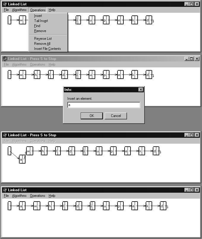 5 Figura 1.3: Lista ligada no Astral. diversas vezes, com várias entradas, pelo script run, que comprar as saídas para avaliar se a aplicação está correta.