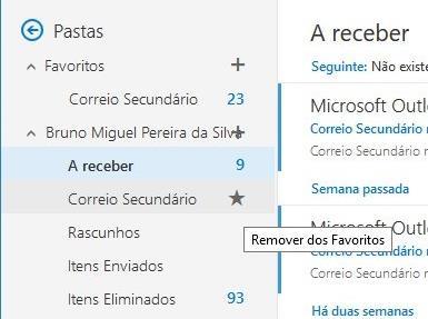 Adicionar uma pasta aos favoritos Para adicionar uma pasta aos favoritos basta levar o rato para a pasta que queremos adicionar e clicar em Adicionar