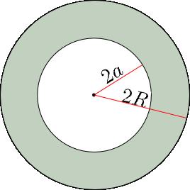 de choque dada por σ = 4π ( R 2 a 2), que corresponde à área de um ânulo representado na Fig. 2 abaixo. A probabilidade desse tipo de colisão sem troca de cores é dada, portanto, por sa σ.