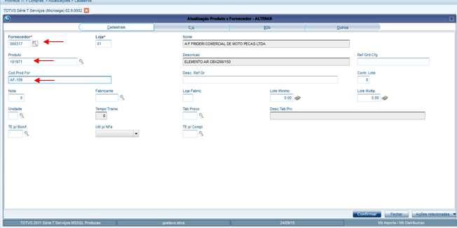alterar o cadastro no produtoxfornecedor, é só voltar no NEOGRID e reprocessar a nota fiscal novamente.