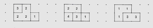 5. Considera os seguintes sólidos representados em perspectiva: 5.1. Descobre quais dos sólidos correspondem às três vistas de cima codificadas que se seguem. 5.2.