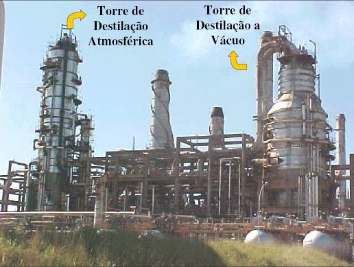 A destilação é o processo básico de separação do petróleo e consiste na vaporização e posterior condensação devido à ação de temperatura e pressão sobre os componentes do óleo cru, baseado na