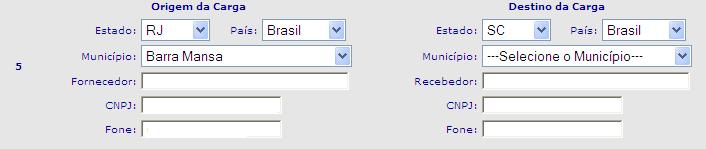 país que não o Brasil, informe o nome do Departamento, para Uruguai, e Paraguai; o nome da Província, para Argentina, e Chile.