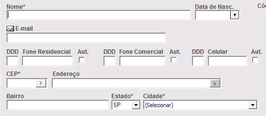 5 Após preenchido o CPF/CNPJ ou Documento Estrangeiro. O sistema apresentará a tela de cadastro de clientes.