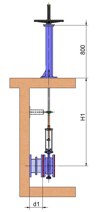 - A coluna de manobra comum é de 800 mm de altura (fig. 9). Outras medidas de coluna a pedido.