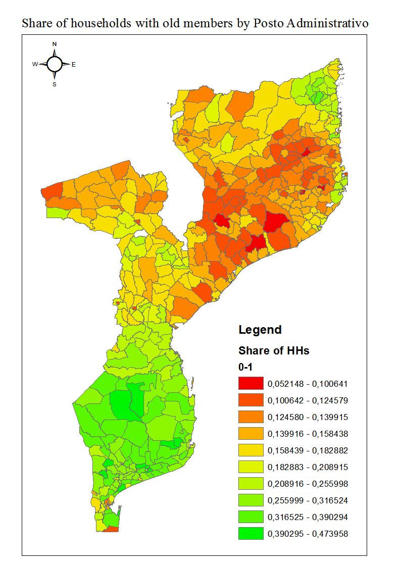 #10: DIFERENCIAÇÃO REGIONAL E LOCAL Mapa 1: Percentagem de Famílias com Idosos por Posto