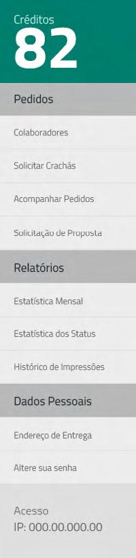 1. Topo - Exibe o nome da empresa e filial, também dá acesso à edição dos dados da empresa, Troca de Empresa e faz o Logoff 2. Menu Esquerdo - Estão disponíveis as principais ferramentas do sistema.