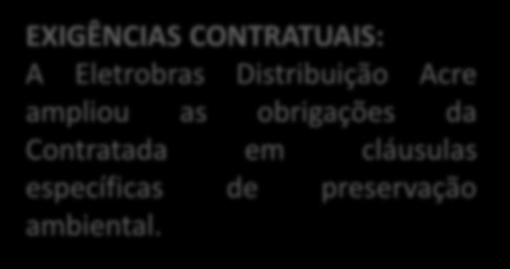 EXIGÊNCIAS CONTRATUAIS: