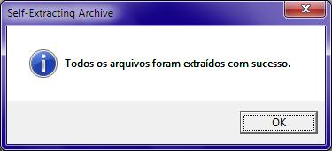 Pág. 12 / 20 Clicar em [OK] Extração terminada.