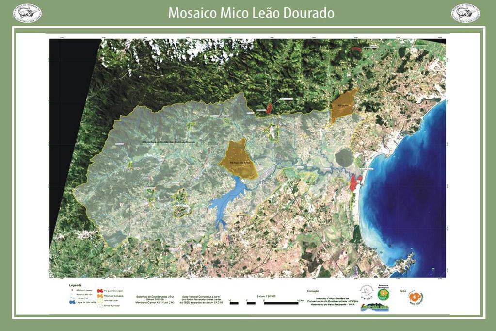 Novas iniciativas para o reconhecimento de Mosaicos de Áreas Protegidas: Mosaico Mico Leão Dourado: o A proposta de criação do Mosaico Mico Leão Dourado o Área de cerca de 160.