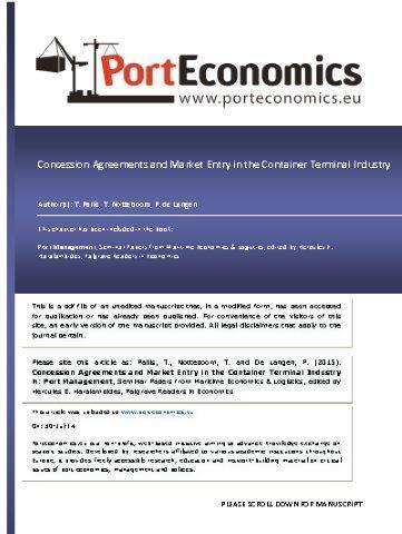 PALLIS, Thanos e outros Concession agreements and market entry in the container terminal industry / T. Pallis, T. Notteboom, P.