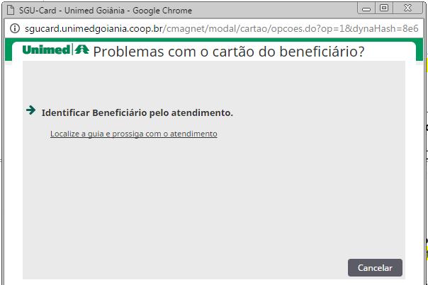 Identifique o Beneficiário através do link: Se tiver problemas com Cartão clique aqui.