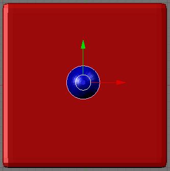 Pressione a tecla G e mova a esfera para o centro do cubo.