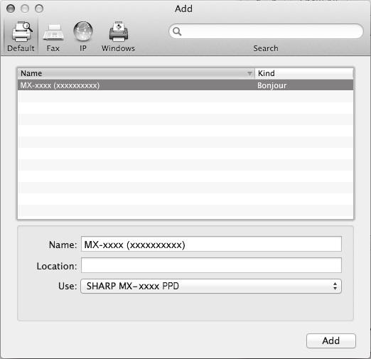 MAC OS X 12 Configure o controlador da impressora.