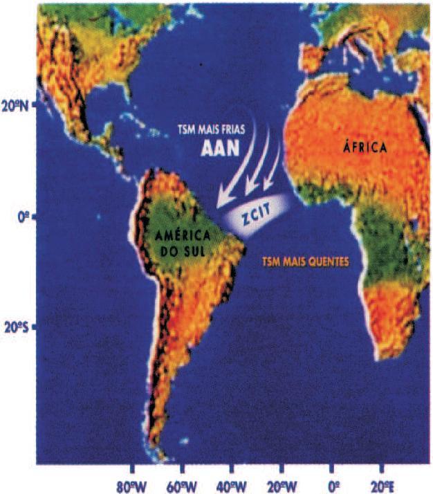 linha do Equador e é propício à ocorrência de anos com chuva acima da média ou muito acima da média para o setor norte do Nordeste do Brasil.