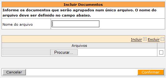 Para anexar múltiplos arquivos em um único documento da proposta, clique nesse link: O sistema abrirá a tela abaixo, que permite